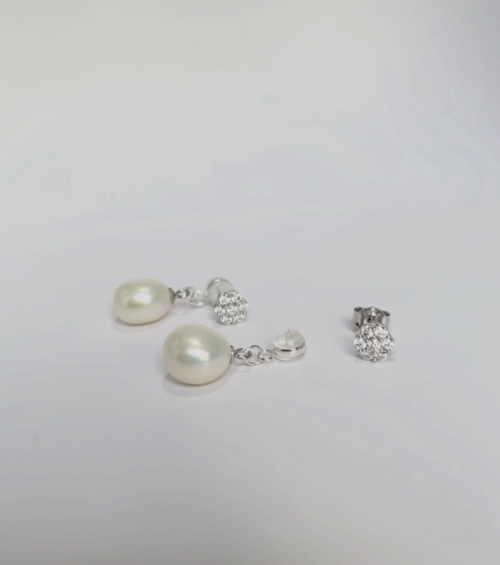 Convertible Freshwater Pearl Earrings