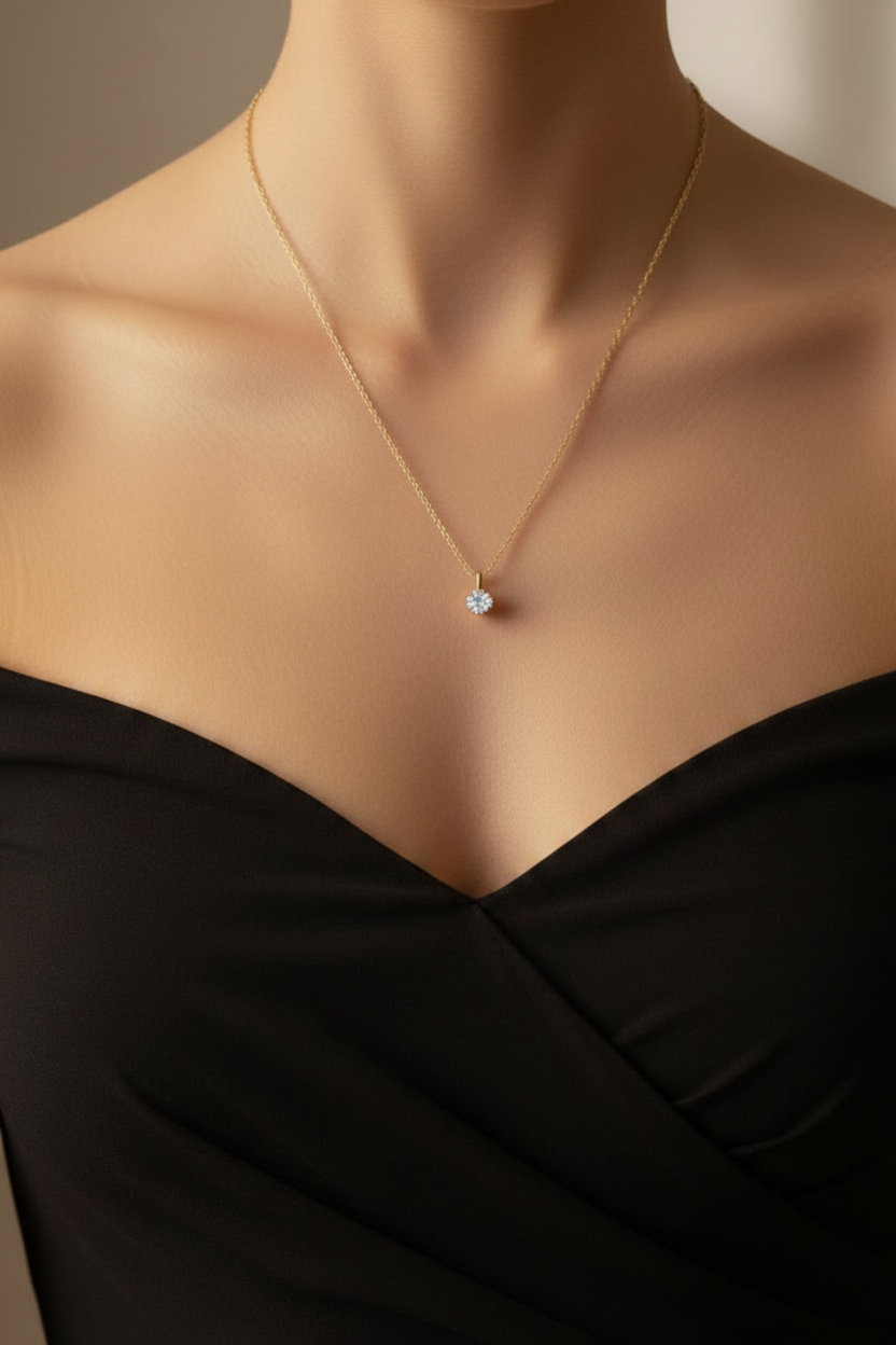 Convertible Freshwater Pearl Earrings & Timeless Solitaire Necklace